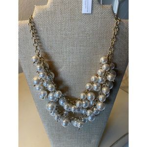 Park Lane Chanelle Statement Glass Pearl Necklace NWT!